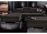 Ecksofa SIT & MORE "Alcudia L-Form", schwarz, B:286cm H:73cm T:174cm, Struktur;Luxus-Kunstleder;Primabelle-Microfaser, Sofas, Ecksofa, wahlweise mit Bettfunktion