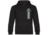 multifanshop Kapuzen Sweatshirt - Deutschland - Streifen - Druck weiß - Hoodie