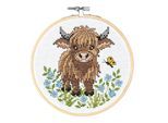 Stickbild "Highland Rind", Ø 15 cm