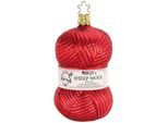 Weihnachtskugel "Wollknäuel", rot, 11 cm