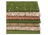 Patchwork- und Quiltpaket "Landhaus-Weihnacht", grün/braun/natur