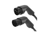 Deltaco e-Charge EV-3205 Ladekabel für Elektroautos Typ 2 zu Typ 2, 3 Phasen, 32 A, 22 kW, 5m, schwarz