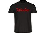 multifanshop Kinder T-Shirt - München rot - Schriftzug - Druck rot - Kind