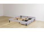 Emma Classic Polsterbett - 200x200 cm - Hellgrau - Keine Kopfteil - 2 Schubladen