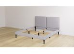 Emma Classic Polsterbett - 160x200 cm - Hellgrau - Klassisch Kopfteil - Keine Schubladen