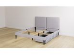 Emma Classic Polsterbett - 160x200 cm - Hellgrau - Klassisch Kopfteil - 2 Schubladen