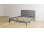 Emma Classic Polsterbett - 160x200 cm - Dunkelgrau - Gesteppt Kopfteil - Keine Schubladen