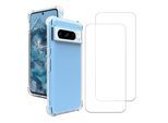 Hülle Google Pixel 8 Pro und 2 schutzfolien - TPU - Transparent