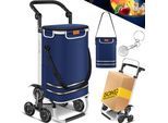 KESSER® Einkaufstrolley Treppensteiger mit Kühlfach klappbar mit 56L Kapazität und belastbar bis 50kg 3in1 Trolley Sackkarre & Umhängetasche Faltbarer Einkaufswagen inkl. Einkaufschip