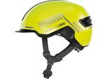 Fahrradhelm ABUS "HUD-Y" Gr. S, gelb, Helme, S Kopfumfang: 51cm - 55cm, glänzend, unifarben