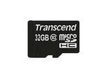 Transcend - Flash-Speicherkarte (microSDHC/SD-Adapter inbegriffen) - 32 GB - Class 10 - microSDHC