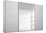 Schwebetürenschrank RAUCH "Kleiderschrank Schrank Garderobe Wäscheschrank TOMA", grau (seidengrau), B:315cm H:210cm T:62cm, Holzwerkstoff, Schränke, inkl. Regaleinsatz sowie zusätzlichen Einlegeböden MADE IN GERMANY