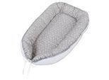Babybay Kuschelnest , Weiß, Hellgrau , Textil , Stern , Füllung: Polyester , 50x13x90 cm , Oeko-Tex® Standard 100 , Schlafen, Babybettausstattung, Babynestchen & Nestchenschlangen