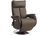 Cantus Relaxsessel , Graubraun , Leder , Echtleder , Nappaleder, Longlife-Leder , 78x110x81 cm , Goldenes M , Relaxfunktion, Herz-Waage-Funktion , Wohnzimmer, Sessel, Ledersessel