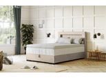 Boxbett COTTA "Kelly", grau (platinum), B:125cm L:207cm, 100% Polyester, Komplettbetten, ausgestattet mit LED-Licht, inkl. Bettkasten