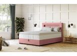 Boxbett COTTA "Kelly", pink (blush), B:125cm L:207cm, 100% Polyester, Komplettbetten, ausgestattet mit LED-Licht, inkl. Bettkasten
