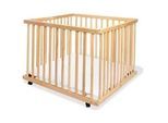 Pinolino Laufgitter , Buchefarben , Holz , Buche , teilmassiv , 97x75x97 cm , gepolsterter Boden, höhenverstellbar, zusammenklappbar , Baby & Kindermöbel, Babyzimmer, Laufgitter