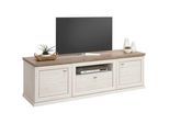 Hom`in Lowboard , Grau, Weiß , Metall , 2 Fächer , 1 Schubladen , 180x56x50 cm , Typenauswahl , Wohnzimmer, TV Möbel, Lowboards