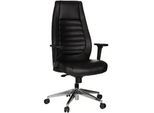 Mid.you Chefsessel , Schwarz , Textil , Drehkreuz , 65x133x65 cm , Sitzfläche 360° drehbar, ergonomische Rückenlehne , Büromöbel, Bürostühle, Chefsessel