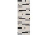 Novel Läufer , Grau , Textil , Abstraktes , rechteckig , 80x300 cm , in verschiedenen Größen erhältlich , Teppiche Und Böden, Teppiche, Teppichläufer, Läufer