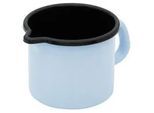Riess Schnabeltopf , Blau , Metall , 0,5 l , 10.2x8.5x14.6 cm , backofengeeignet, kratzfest, hitzebeständige Griffe, Abgießfunktion, hitzebeständig, geschmacksneutral, nachhaltig , Kochgeschirr, Töpfe, Schnabel- & Milchtöpfe