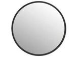 Mid.you Wandspiegel , Schwarz , Metall, Glas, Holzwerkstoff , rund , 70x70x1.5 cm , Garderobe, Garderobenspiegel