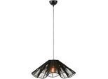 Markslöjd Hängeleuchte , Schwarz , Metall, Naturmaterialien , oval , 24 cm , Ce , höhenverstellbar , Lampen & Leuchten, Innenbeleuchtung, Hängeleuchten, Pendelleuchten