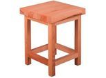 Gardenson Universalhocker , Kernbuche , Holz , Kernbuche , massiv, Hartholz , quadratisch , 30x40x30 cm , Gartenmöbel, Gartensessel, Gartenhocker