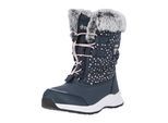 Stiefel ZIGZAG "Wesend", Mädchen, Gr. 24, blau (dunkelblau), Lederimitat, Synthetik, Schuhe Stiefel, mit bequemem Kunstfellbesatz und Allwetterprofil