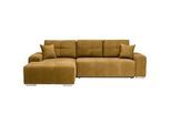 Carryhome Ecksofa , Gelb , Textil , Uni , Füllung: Schaumstoff,Schaumstoff , Ottomane links, L-Form , 280x194 cm , Stoffauswahl, Liegefunktion, seitenverkehrt erhältlich, Rücken echt , Wohnzimmer, Sofas & Couches, Wohnlandschaften, Ecksofas