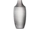 Leonardo Vase , Grau , Glas , bauchig , 40 cm , zum Stellen, handgemacht , Dekoration, Vasen, Glasvasen