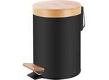 Homeware Treteimer , Naturfarben , Kunststoff , 3 l , 16.8 cm , Badaccessoires, Abfalleimer