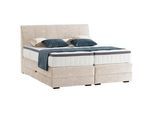 Novel Boxspringbett , Greige , Textil , Wenge , H3 + H4 , 7-Zonen , Höhe ca. 27 cm , 160x200 cm , Bettkasten, Federkernmatratze , Schlafzimmer, Betten, Boxspringbetten
