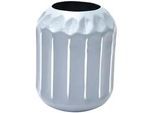 Kayoom Vase , Grau , Metall , 12x18x12 cm , handgemacht , Dekoration, Vasen, Metallvasen