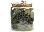 Kayoom Dekoglas , Grün , Glas, Naturmaterialien , zylindrisch , 18x20x18 cm , zum Stellen , Dekoration, Vasen, Glasvasen