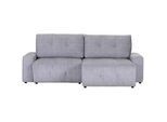 Carryhome Ecksofa , Grau , Textil , L-Form, links montierbar, rechts montierbar , 247x156 cm , Liegefunktion, Schlafen auf Sitzhöhe, Rücken echt , Wohnzimmer, Sofas & Couches, Wohnlandschaften, Ecksofas mit Schlaffunktion