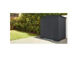 Gerätehaus , Anthrazit , Metall , 184x193x154 cm , ohne Boden , Gartenzubehör, Geräteschuppen