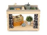 Muddy Buddy Sand- UND Wassertisch , Grau, Birkefarben , Holz , Zypresse , 40x55x80 cm , EN 71, FSC 100% , Spielzeug, Holzspielzeug