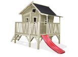 Exit Toys Spielhaus , Naturfarben , Holz , Zeder , 184x227x322 cm , EN 71, CE, FSC 100% , Freizeit & Co, Gartenspielzeug, Spielhäuser