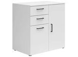 Carryhome Kommode , Weiß , Kunststoff , 3 Fächer , 2 Schubladen , 80x83x52 cm , FSC Mix , Typenauswahl, Beimöbel erhältlich , Kleinmöbel, Kommoden, Kommoden