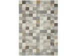 Novel Webteppich , Grau , Textil , Karo , rechteckig , 65x130 cm , Oeko-Tex® Standard 100 , für Fußbodenheizung geeignet, pflegeleicht , Teppiche und Böden, Teppiche, Webteppiche