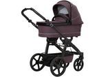 Hartan Kinderwagenset , Aubergine , 3-teilig , 58.5x115x102 cm , Grüner Punkt, EN 1888, UV 50+, AZO-frei, Made in Germany, Made in EU, Made in Europe , Feststellbremse, Fußstütze abklappbar, Federung, kugelgelagerte Räder, Verdeckung abnehmbar, 5-Punkte-Gurt, Handbremse, für Babyschale geeignet, Griff in Lederoptik, Sitz umsetzbar, Reflektorstreifen, abnehmbarer Schutzbügel,5-Punkt-Gurt, Gurtschon