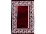Novel Flachwebeteppich , Rot , Textil , Ornament , rechteckig , 140x200 cm , Oeko-Tex® Standard 100 , pflegeleicht , Teppiche Und Böden, Teppiche, Webteppiche