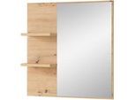 Xora Wandspiegel , Eiche Artisan , Glas, Holzwerkstoff , rechteckig , 78x80x17 cm , Ablage , Garderobe, Garderobenspiegel