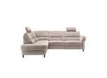 Livetastic Ecksofa , Beige , Textil , Buche , L-Form , 266x190 cm , Made in Eu , seitenverkehrt erhältlich, Rücken echt, motorische Relaxfunktion, USB-Anschluss, Herz-Waage-Funktion, USB-C-Anschluss , Wohnzimmer, Sofas & Couches, Wohnlandschaften, Ecksofas