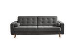 Mid.you Schlafsofa , Grau , Textil, Holzwerkstoff , 222x86x90 cm , Wohnzimmer, Sofas & Couches, Schlafsofas, Sonstige Schlafsofas