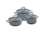 WMF Kochtopfset , Metall , 3-teilig , 16 cm,20 cm , 2,0 l,3,7 l,2,4 l , geschmacksneutral,backofengeeignet , Kochgeschirr, Töpfe, Topfsets