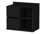 Mid.you Nachtkästchen , Schwarz , Holzwerkstoff , 60x53.2x35 cm , Schlafzimmer, Nachtkästchen
