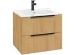 Mid.you Waschtischkombi , Eichefarben , Metall , 2 Schubladen , 62 cm , hängend , Badezimmer, Waschbecken & Armaturen, Waschtische