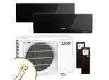 Mitsubishi Multisplit Klimaanlage | MSZ-EF | 1,8 + 2,5 kW | Black | Quick-Connect